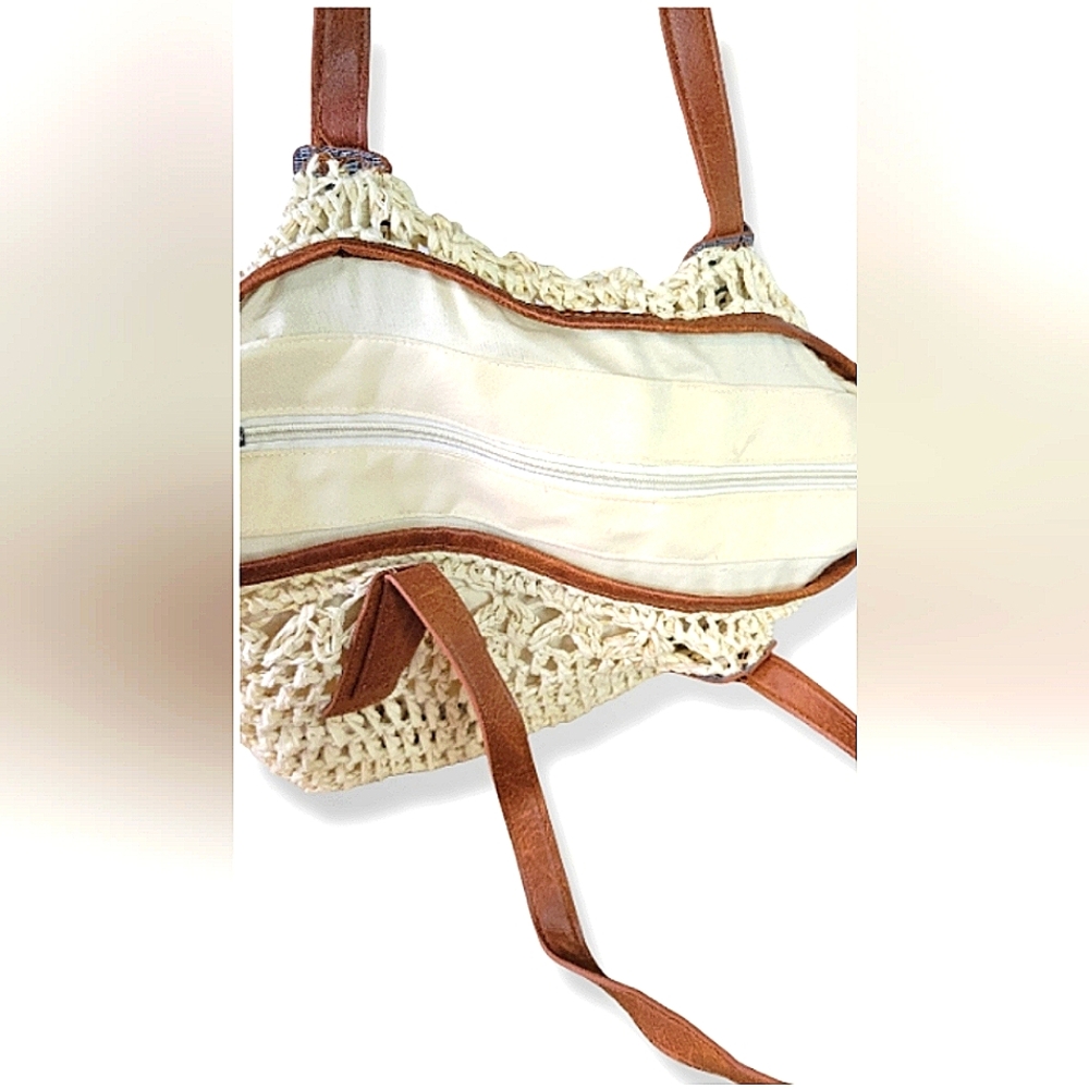 ANNA & ELLE Grass Woven SHOULDER Bag BOHO Beach TOTE - Picture 10 of 16